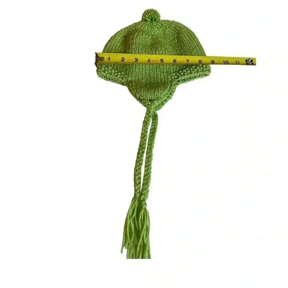 Crochet Baby Hat Pattern With Earflaps Baby Toddler Green - Picture 5 of 5
